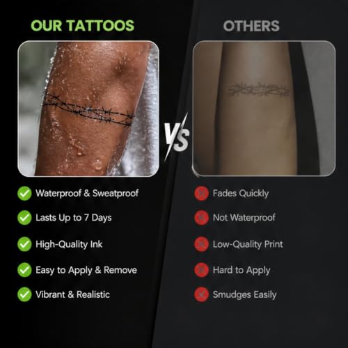 White Trash Temporary Tattoos for Adults – 9 Sheets