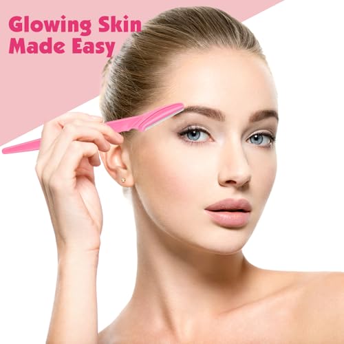 100 Pcs Eyebrow Razors for Women & Men - Colorful Facial Shavers