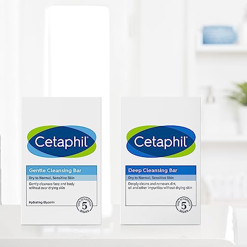 Cetaphil Gentle Cleansing Bar, 4.5 Oz Bar (Pack of 3), Nourishing Cleansing Bar for Dry, Sensitive Skin, Non-Comedogenic, Non-Irritating for Sensitive Skin