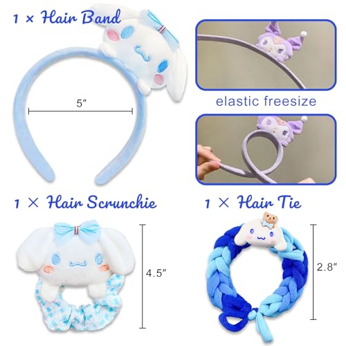 Kawaii Hair Accessories Set, Includes Headband, Hair Clips, Hair Scrunchies, Hair Ties, Cute Hair Clips Set for Girls Kids Gifts