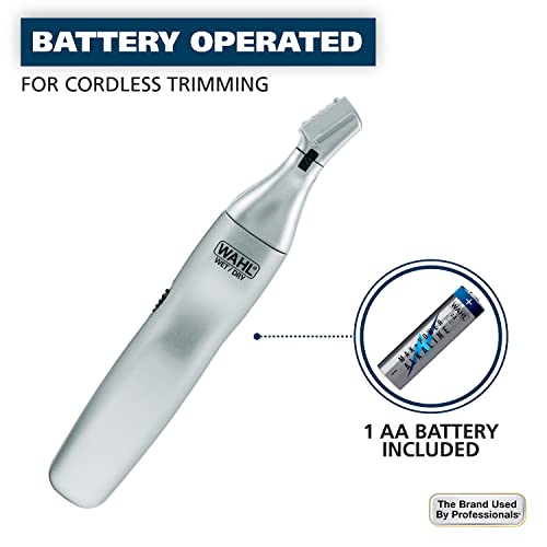 Wahl Battery Nose & Ear Hair Trimmer with 3 Heads