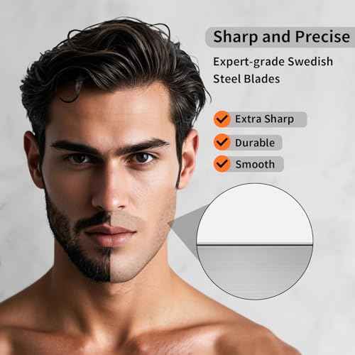 Double Edge Safety Razor Blades - 60 Count Premium Platinum Swedish Steel Blades for Men & Women¡¯s Razors ? Long-Lasting Precision Shaving Blades for Smooth, Comfortable & Close Shaves