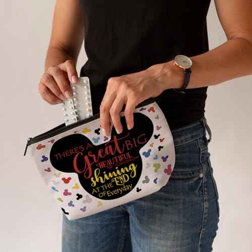 Cartoon Mouse Makeup Bag, Fairytale Fans Mouse Family Cosmetic Bag Gift for Women, Teens, Animal Lovers, Sister, Birthday, Graduation, Mother¡¯s Day Gift Idea, Christmas Gifts