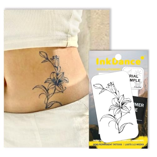 Semi-Permanent Lily Tattoo | Waterproof, Lasts 1-2 Weeks