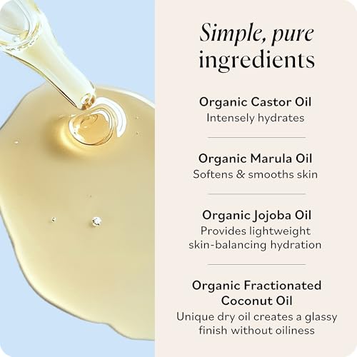 Sky Organics - Organic Castor Glass Skin Serum (1 fl oz/30 mL) Dermatologist Tested Natural Face Serum - Organic Castor Oil for Face, Neck, Chest - Jojoba Oil - Vegan, Cruelty Free, Beauty, Skin Care