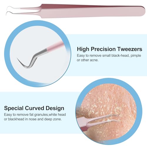 Pimple Popper Tool Kit - 9-Function Blackhead Remover (5 Piece)