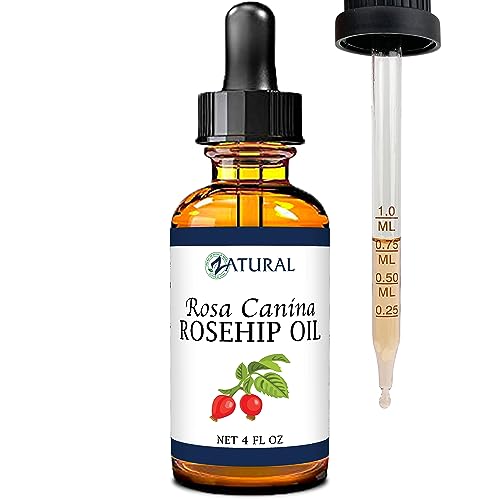 Zatural ROSA CANINA - Organic Rosehip Oil for Face, Nails, Hair and Skin - Cold Pressed Rose Hip Oil (2 oz)