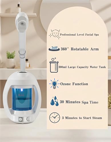 Nano Ionic Facial Steamer with Ozone for Home Spa