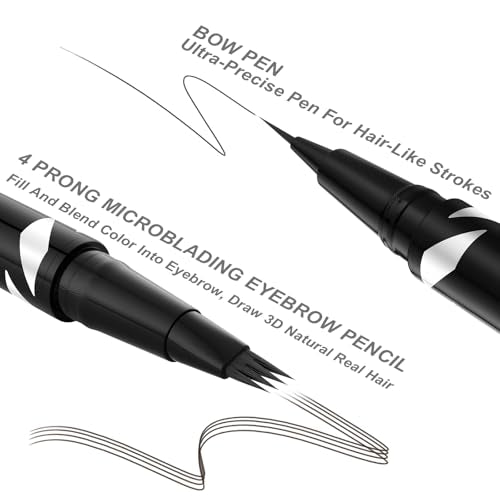 LAVONE 2-in-1 Microblading Eyebrow Pencil Waterproof Ebony