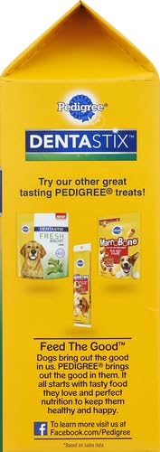 PEDIGREE DENTASTIX Fresh Breath Large Dog Dental Treats Fresh Flavor Dental Bones, 1.46 lb. Pack (28 Treats) (Packaging May Vary)