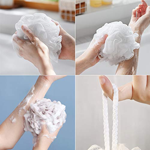10 Pack Bath Loofah Sponges - Gentle Body Scrubbers for Kids, Women & Men