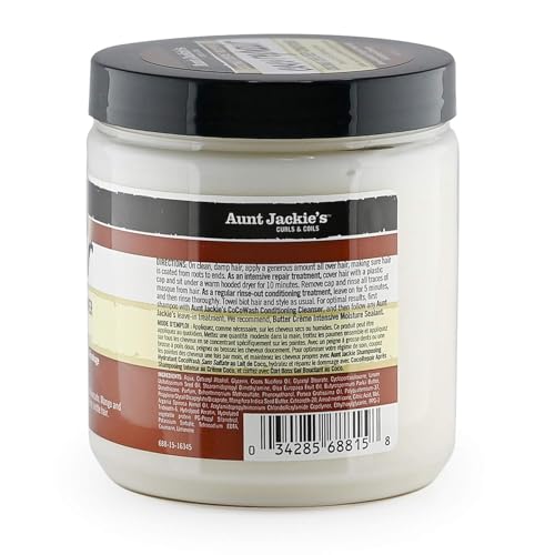 Aunt Jackie's Coconut Cr?me Recipes Butter Cr?me Intensive Moisture Sealant, Leave-In Conditioning Therapy for Dry Hair, 7.5 oz