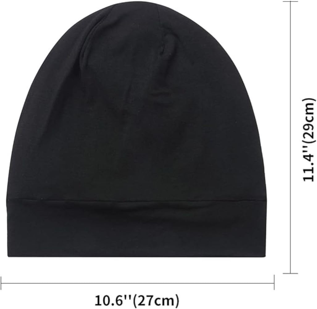 Satin Bonnet Silk Lined Sleep Cap- Adjustable Hair Cover for Women Men Frizzy Hair Night Cap Patients Care
