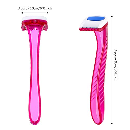 12 Disposable Bikini Razors for Women - Precise Trimmer with Protective Cap
