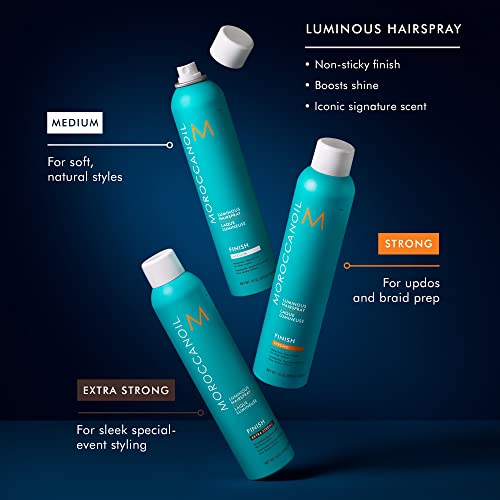 Moroccanoil Luminous Hairspray Strong 10 Fl Oz - Long-Lasting Natural Hold & Humidity Protection