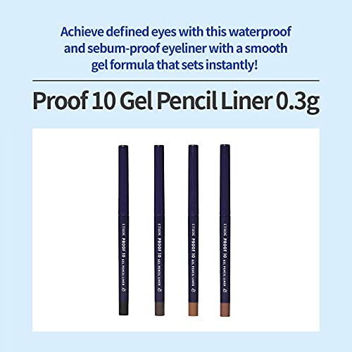 ETUDE Proof 10 Gel Pencil Eyeliner - Waterproof & Creamy