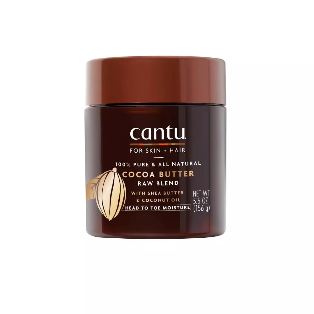 Cantu Skin Therapy Hydrating Raw Blends Body Butter, Cocoa Butter, Shea Butter And Coconut Oil, 5.5 Ounce