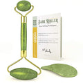 Natural Jade Roller? Gua Sha ? Lymphatic Drainage Tool for Face, Neck, Body - Anti Aging Treatment ? Reduces Wrinkles and Fine Lines