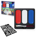 VIKUKIV 3-Color Blue White Red Face Body Paint Set for Sports & Events