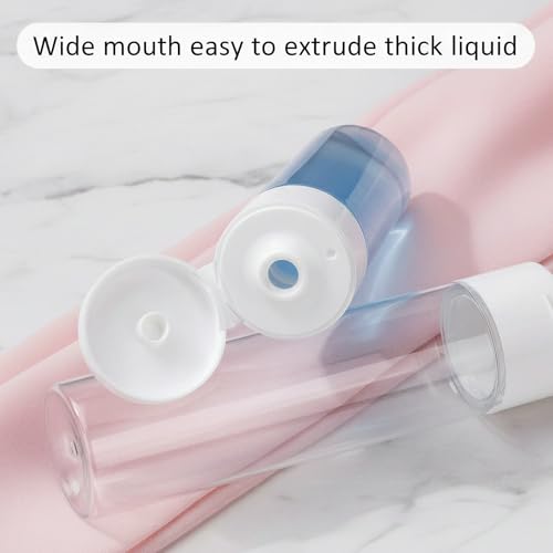Wowang B-Clear Travel Bottles Set 9 pcs 3.4oz TSA Approved Wide Mouth