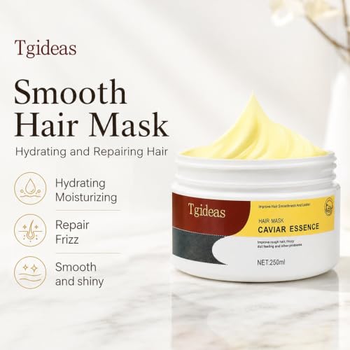 Tgideas Hydrating Collagen Hair Mask - Deep Repair for All Hair Types 8.45 Oz