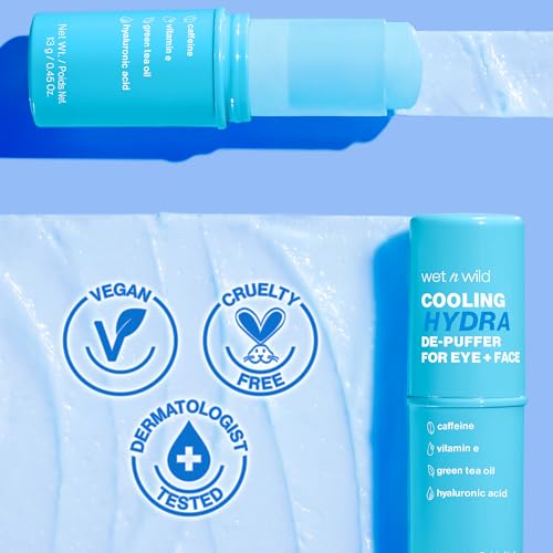 Wet n Wild Cooling Hydra De-Puffer Face Primer Stick 0.45 Fl Oz - Soothing & Refreshing
