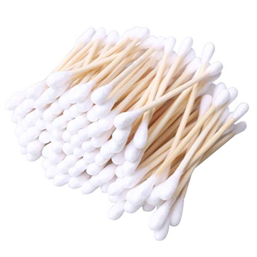 RIKWOG Bamboo Cotton Swabs 1200 Pack - Natural Cotton Buds for Ears & Makeup