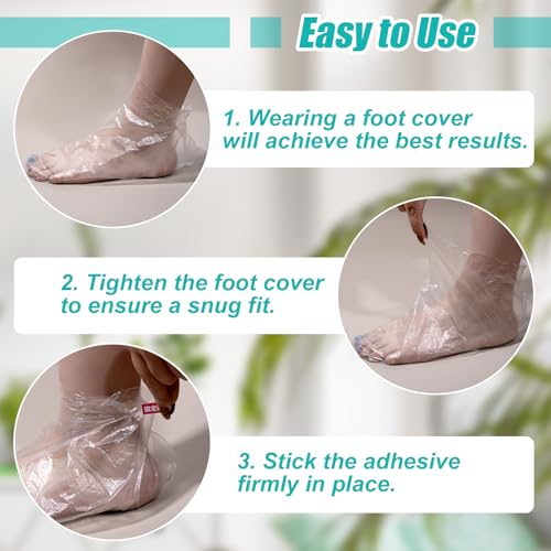 Disposable Plastic Foot Covers for Paraffin Wax Bath & Pedicure (200 Pack)