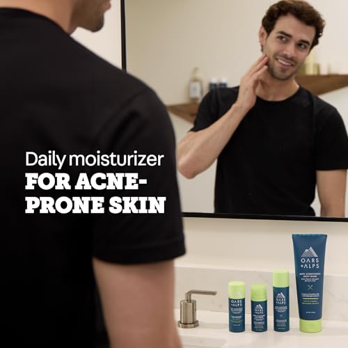 Oars + Alps Anti-Everything Facial Moisturizer with 1.0% Salicylic Acid Anti Acne Treatment, Fragrance Free Acne Fighting Face Moisturizer, Non-Greasy & Free of Parabens + Phthalates, 1.7 fl. oz