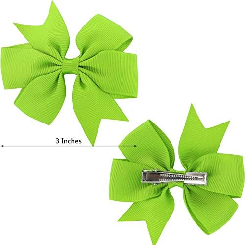 40-Piece Grosgrain Pinwheel Hair Bows with Alligator Clips