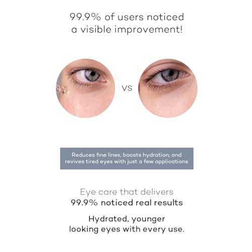 Hydrolyzed Collagen, Hyaluronic Acid Hydrating Complex Eye Contour Serum, Treatment for Dark Circles, Puffy Eyes, Wrinkles, Under Eye Bags, Fine Lines, Anti-Aging Renewal Effective Formula