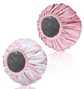 Deep Conditioning Hair Cap Set - 2 Waterproof Shower Caps