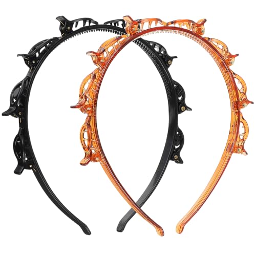 Mabor Hair Clips Headband Set for Bangs & Styling, 2 Pack