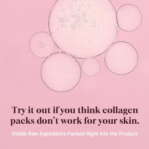 HEVEBLUE Pot Pore Peptamin Hydro Collagen Mask Pack 7ea - Hydrating Overnight Hydrogel Mask, Skin Firming, Pore Tightening, Hypoallergenic,Collagen Ampoule Absorbing Over Time