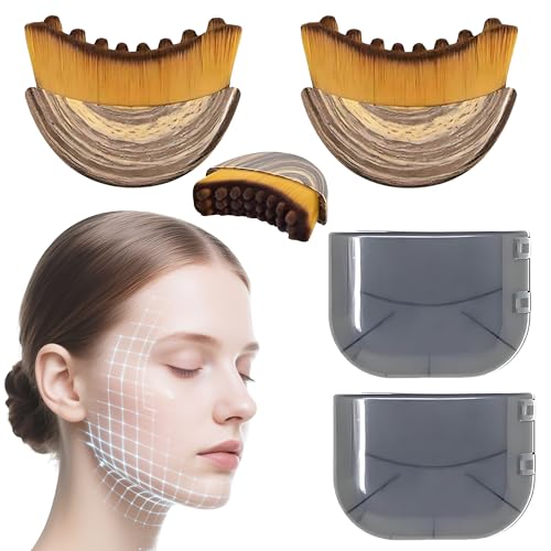 2PCS Lymphatic Contour Face Brush,3-in-1 Lymphatic Drainage Massager&Sculpting Tool,Ultra-Soft Facial Brush for Puffiness Relief & Glowing Skin,Portable Lymphatic Drainage Tool