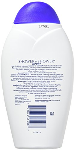 SHOWER TO SHOWER Body Powder Sport 8 oz (Pack of 3)