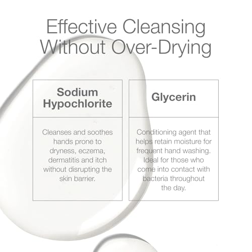 CLn¢ç HandWash - Advanced Hygiene for Hands, Formulated with Glycerin, for Sensitive Skin Prone to Hand Dermatitis, Redness, Irritation, Eczema, and Rash, Fragrance-Free, 8 fl oz
