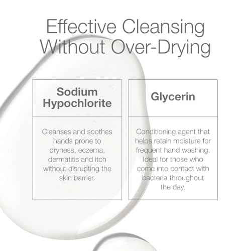 CLn¢ç HandWash - Advanced Hygiene for Hands, Formulated with Glycerin, for Sensitive Skin Prone to Hand Dermatitis, Redness, Irritation, Eczema, and Rash, Fragrance-Free, 8 fl oz