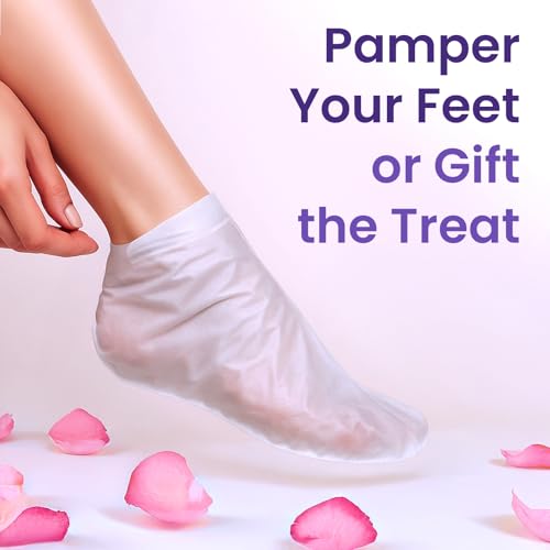 BLOOMORA Exfoliating Foot Peeling Mask with Lavender & Shea Butter - 6 Pairs