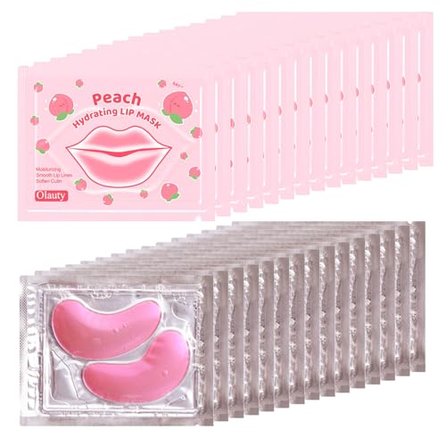 30 Pairs Lip Mask & Eye Mask, Under Eye Patches, Anti Wrinkle Patches for Lip, Reducing Dark Circles, Small Gifts for Women, Bridesmaid Gifts, Hangover Kit, Bulk Gifts, Bachelorette Party Favors