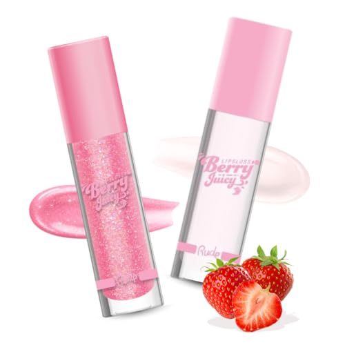 RUDE Berry Juicy Lip Gloss Duo - High Shine Moisturizing