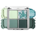 Blue Teal Eyeshadow Palette 4 Colors Matte & Glitter