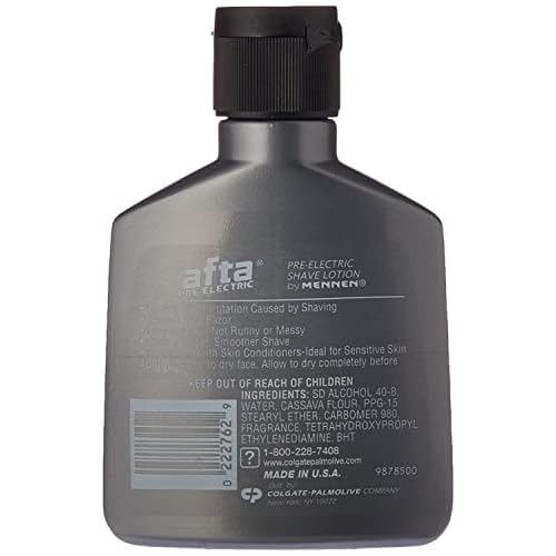 AFTA Shave Lotion with Skin Conditioners, Pre-Electric by Mennen, Original, Not Greasy, Oil Free, 3 FL OZ - 8 Pack