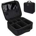 Relavel Travel Makeup Train Case with Adjustable Dividers