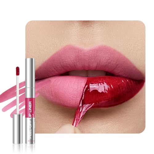 FeiCuiYun Pink Peel-Off Matte Lip Stain & Lip Liner - Long Lasting Waterproof