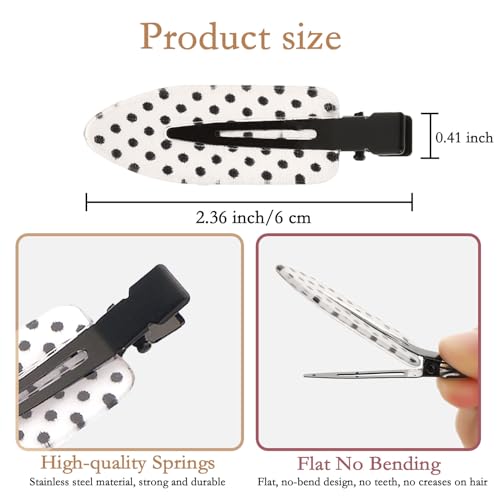 6-Pack Creaseless Hair Clips for Women - No Crease Design