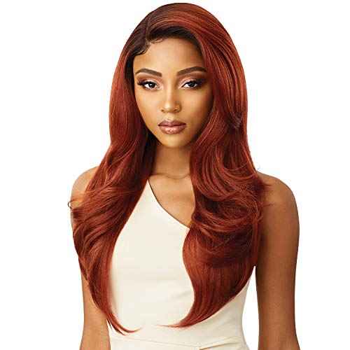 Outre Premium Swiss Lace Front Wig Melted Hairline CATALINA Ear-to-Ear Soft Lace Pre-attached Elastic band (1B)