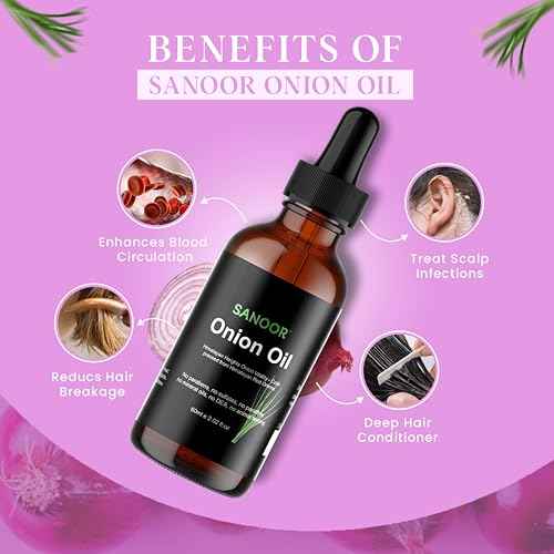 Himalayan Red Onions Oil | 100% Pure (2.02oz)| Cold-pressed, stimulates hair growth, strengthens follicles, and treats infections for healthier hair | 60ml