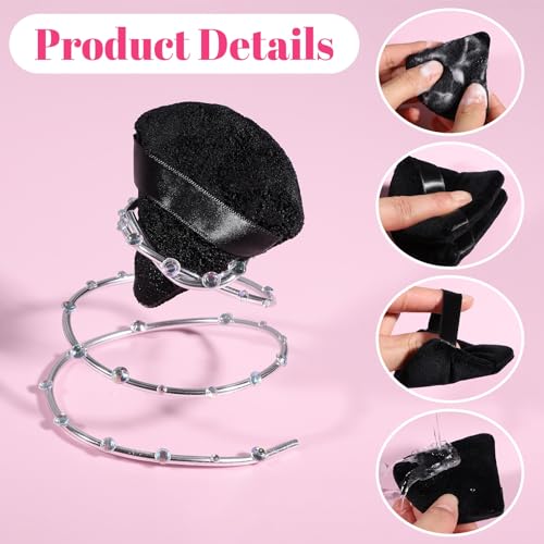 Pimoys Powder Puffs 6 Pack Triangle Round Makeup Puff Black