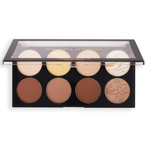 Makeup Revolution Ultra Contour Palette, Makeup Palette Includes Highlighters & Contour Shades, Adds Definition & Sculpts Features, Vegan, 13g